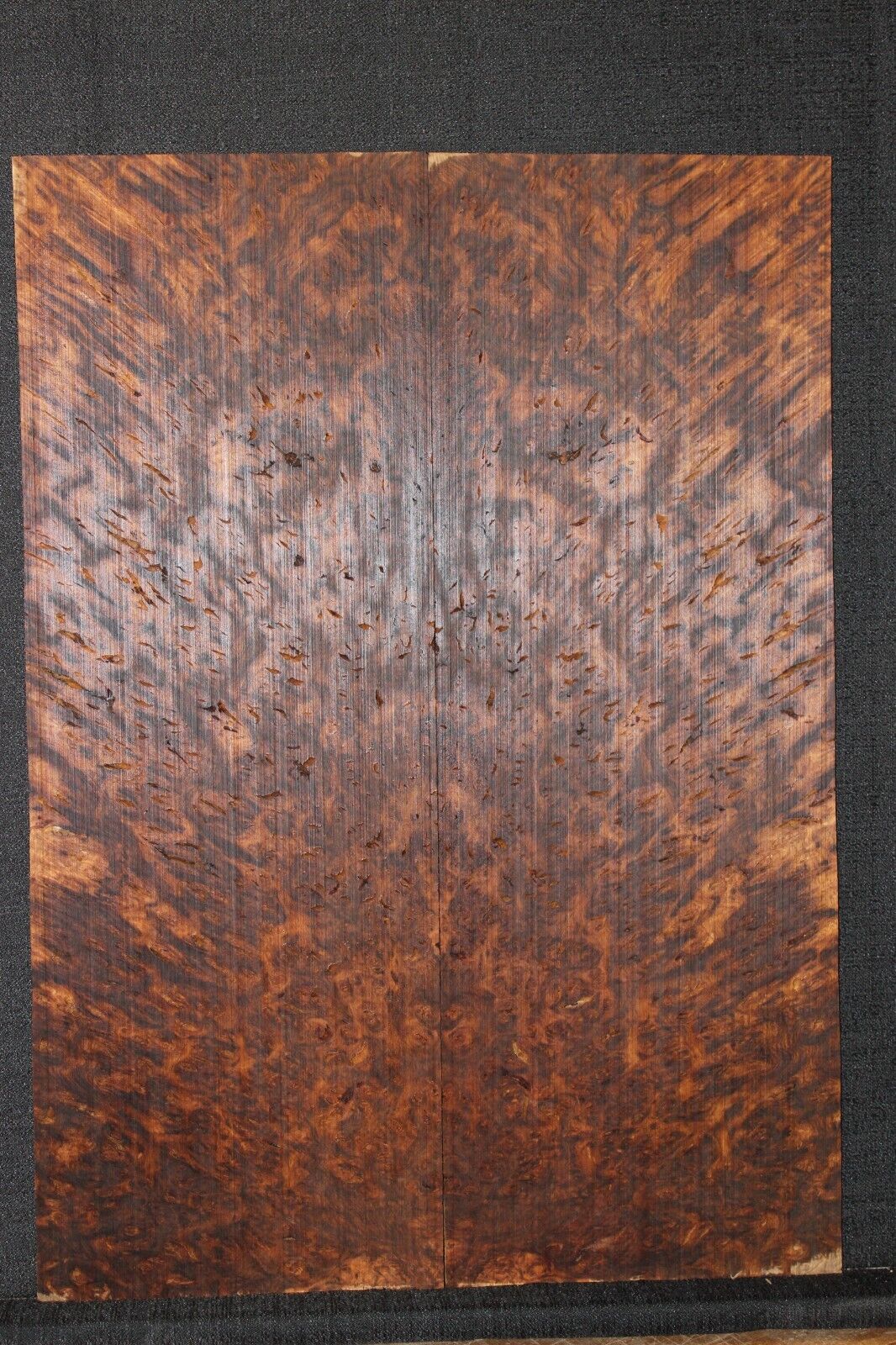 Smoked Scottish oak burl book matched guitar top. Personal stash piece.