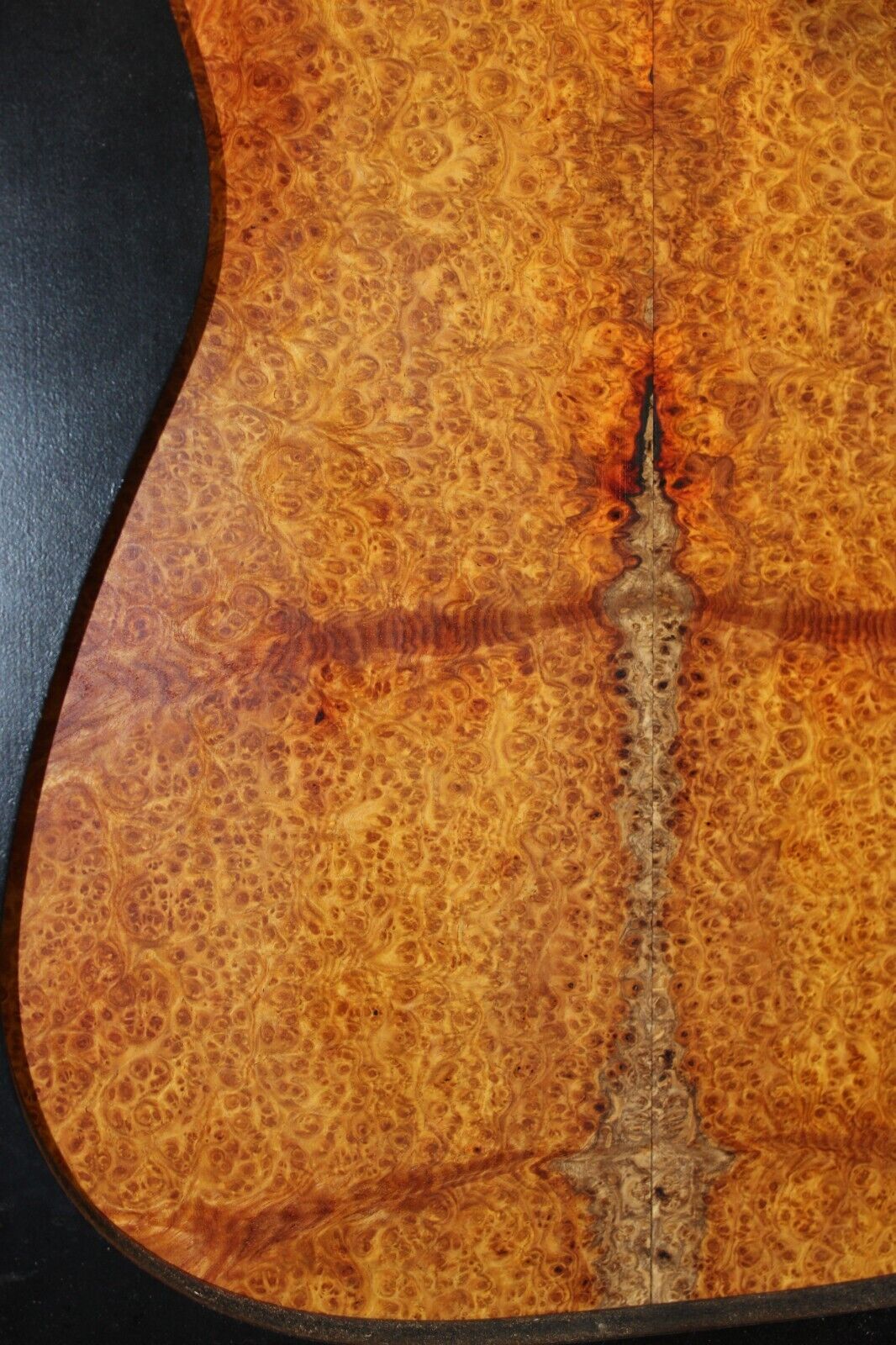 Amboyna burl book matched guitar top. Personal stash, stunning set.