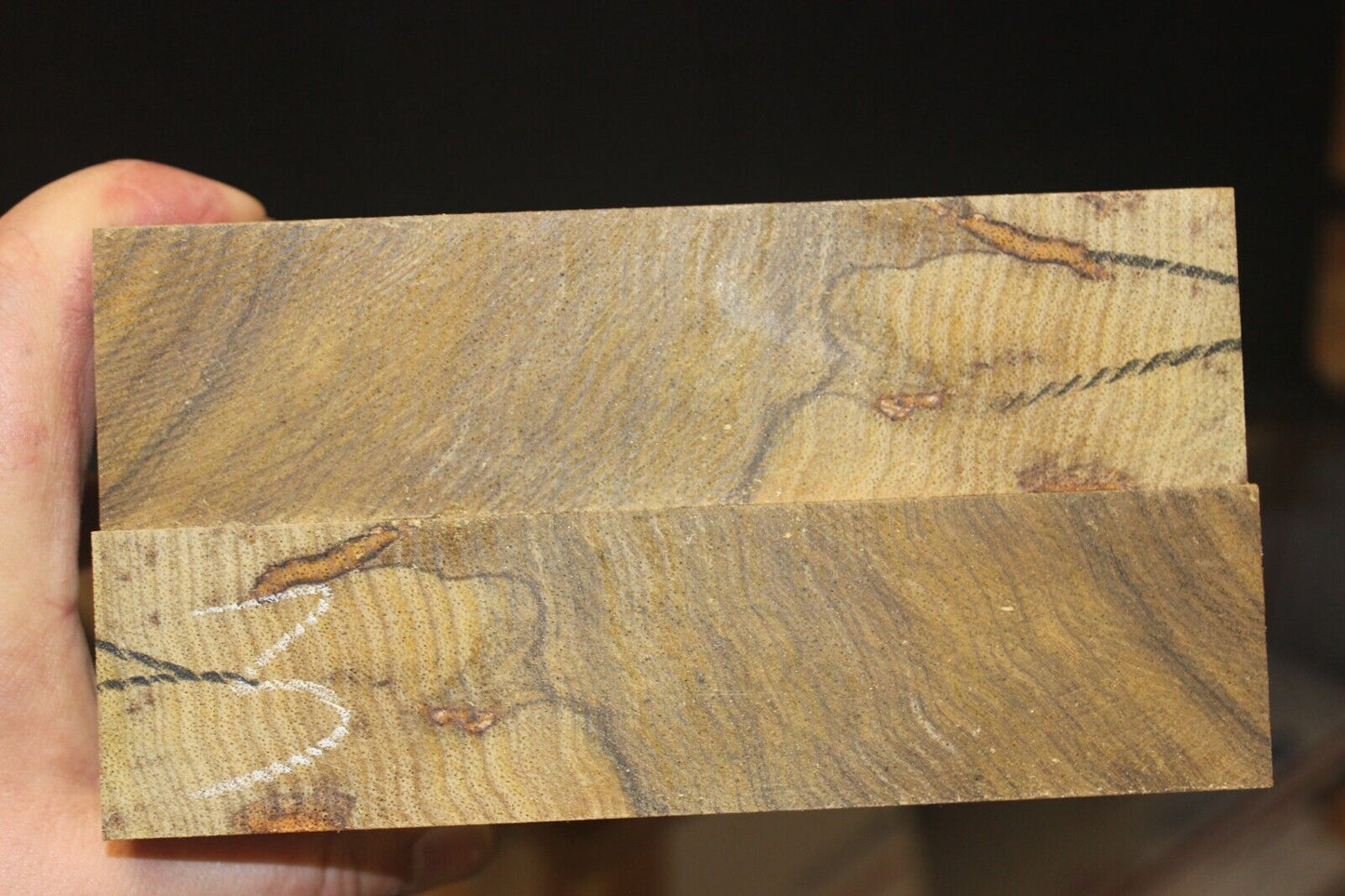Black limba AKA korina guitar body blank 2 piece UN-GLUED. 1/4 sawn