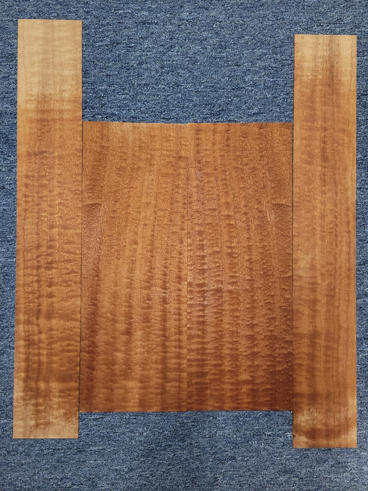 Figured sapele mahogany dreadnought back and side set.