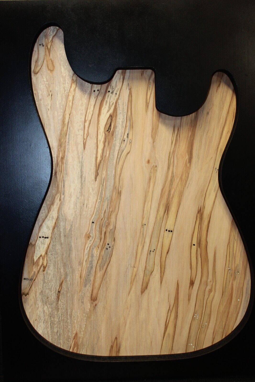 Spalted ambrosia maple one piece guitar top.