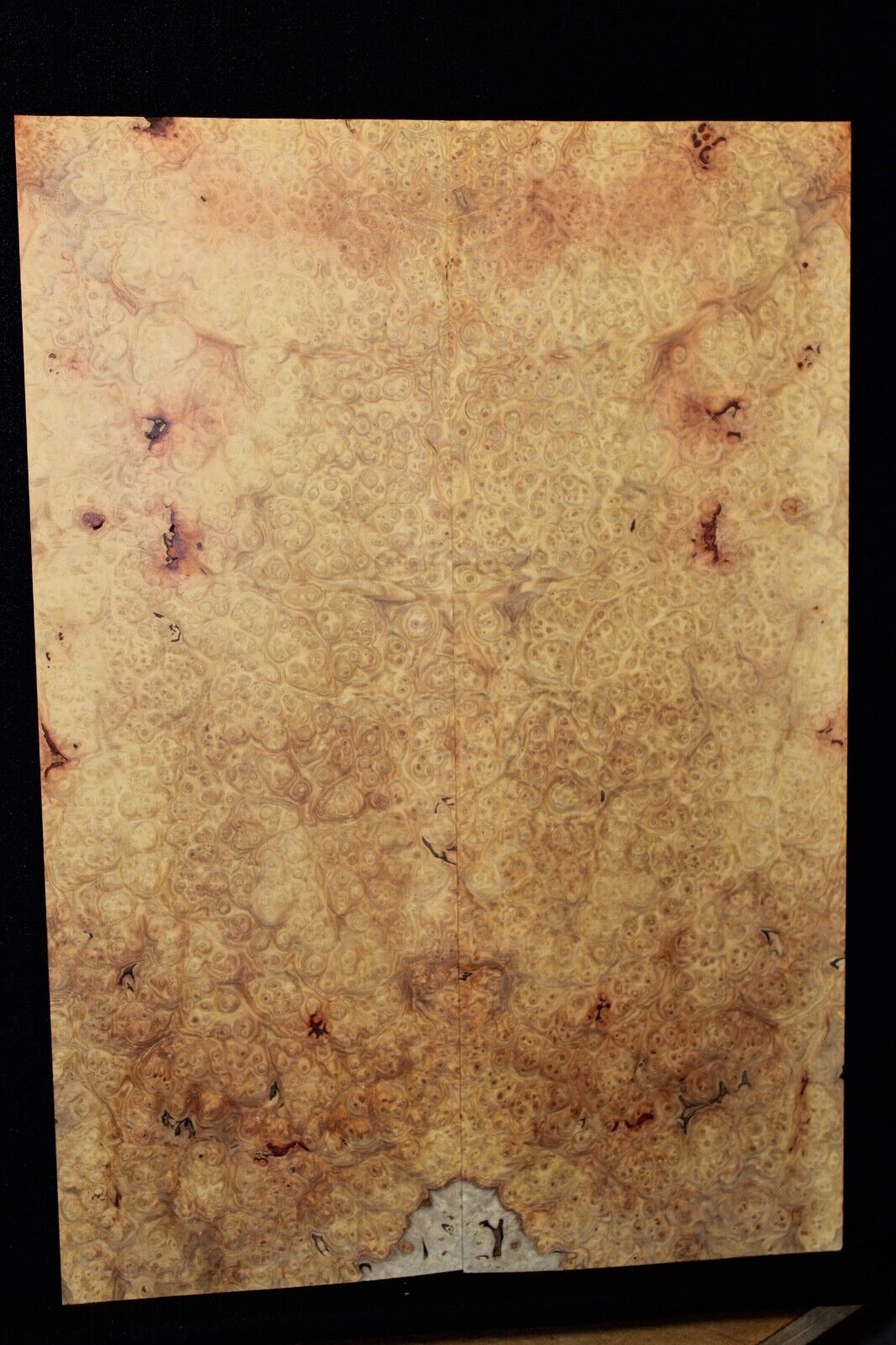 Amboyna burl book matched guitar top. Personal stash, stunning set.