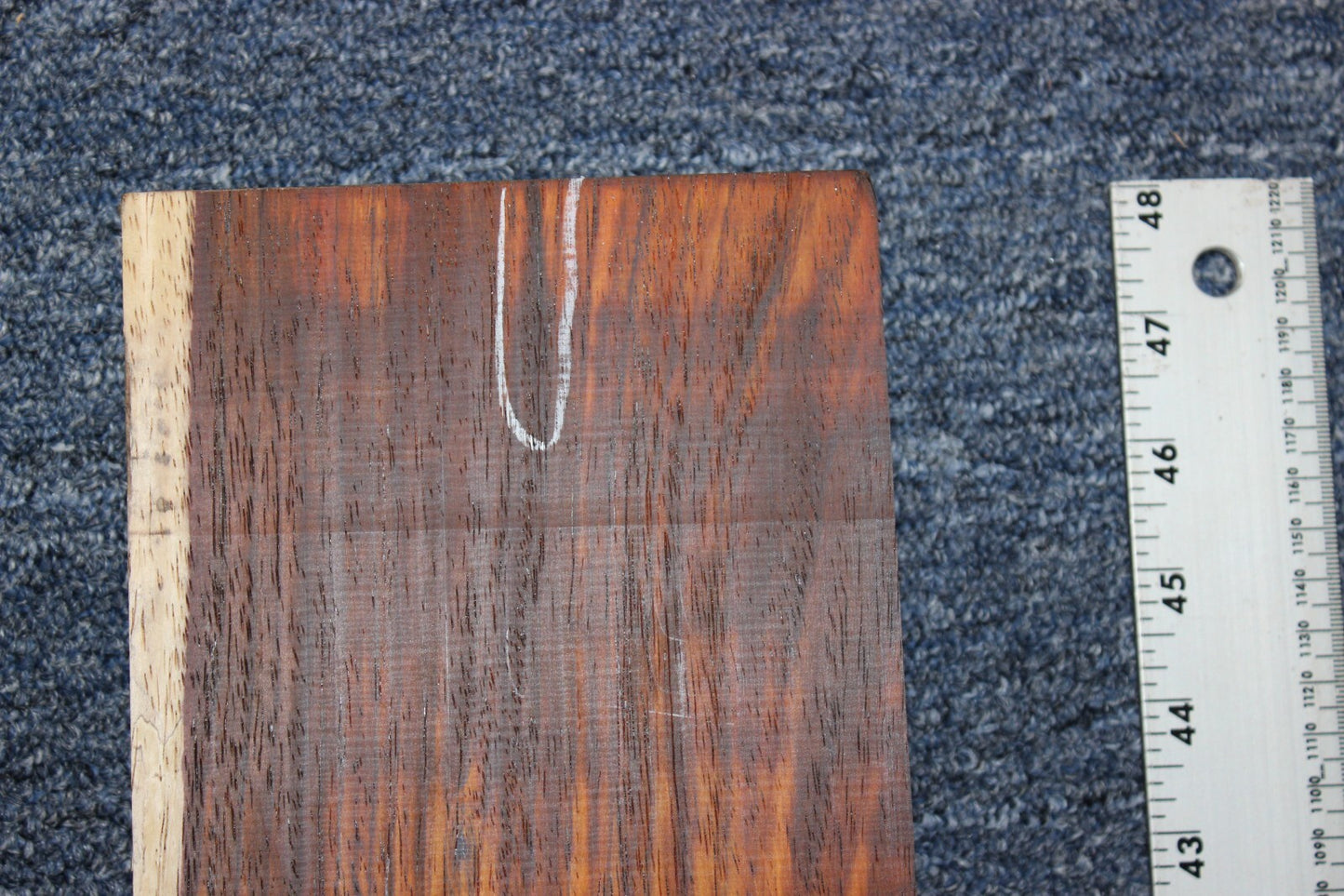 Cocobolo rosewood board 47.75 X 5.25 X 1.71"