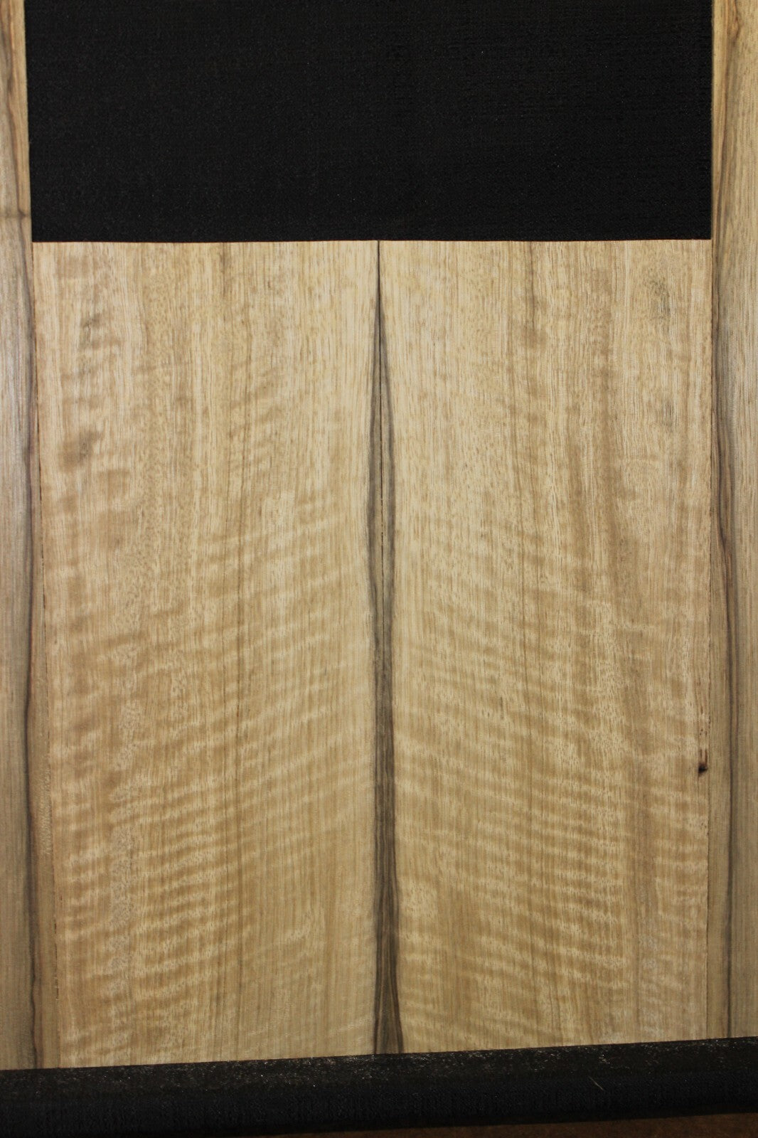 Figured limba / korina tenor ukulele back and side set.