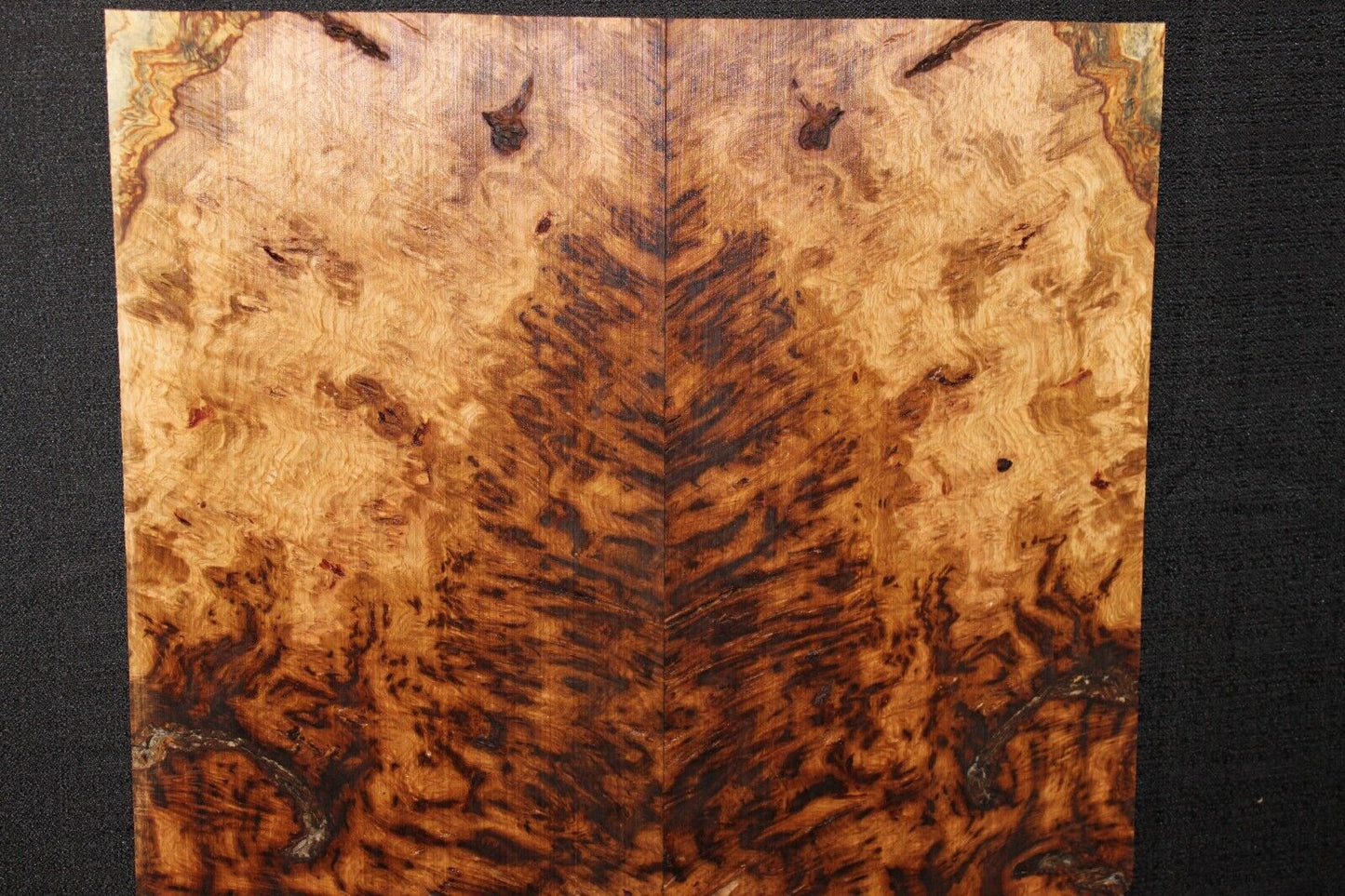 Smoked Scottish oak burl book matched guitar top. Personal stash piece.