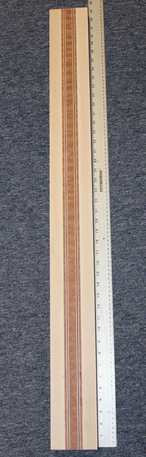 Quilted sapele, hard maple and wenge, guitar neck blank 42 X 3.93 X 1.54"