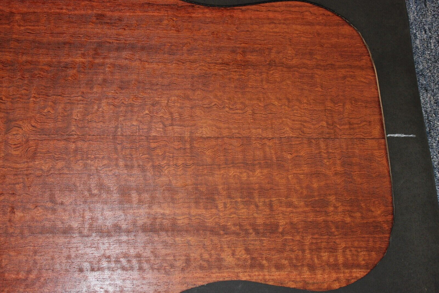 Figured bubinga dreadnought acoustic guitar back & side set.