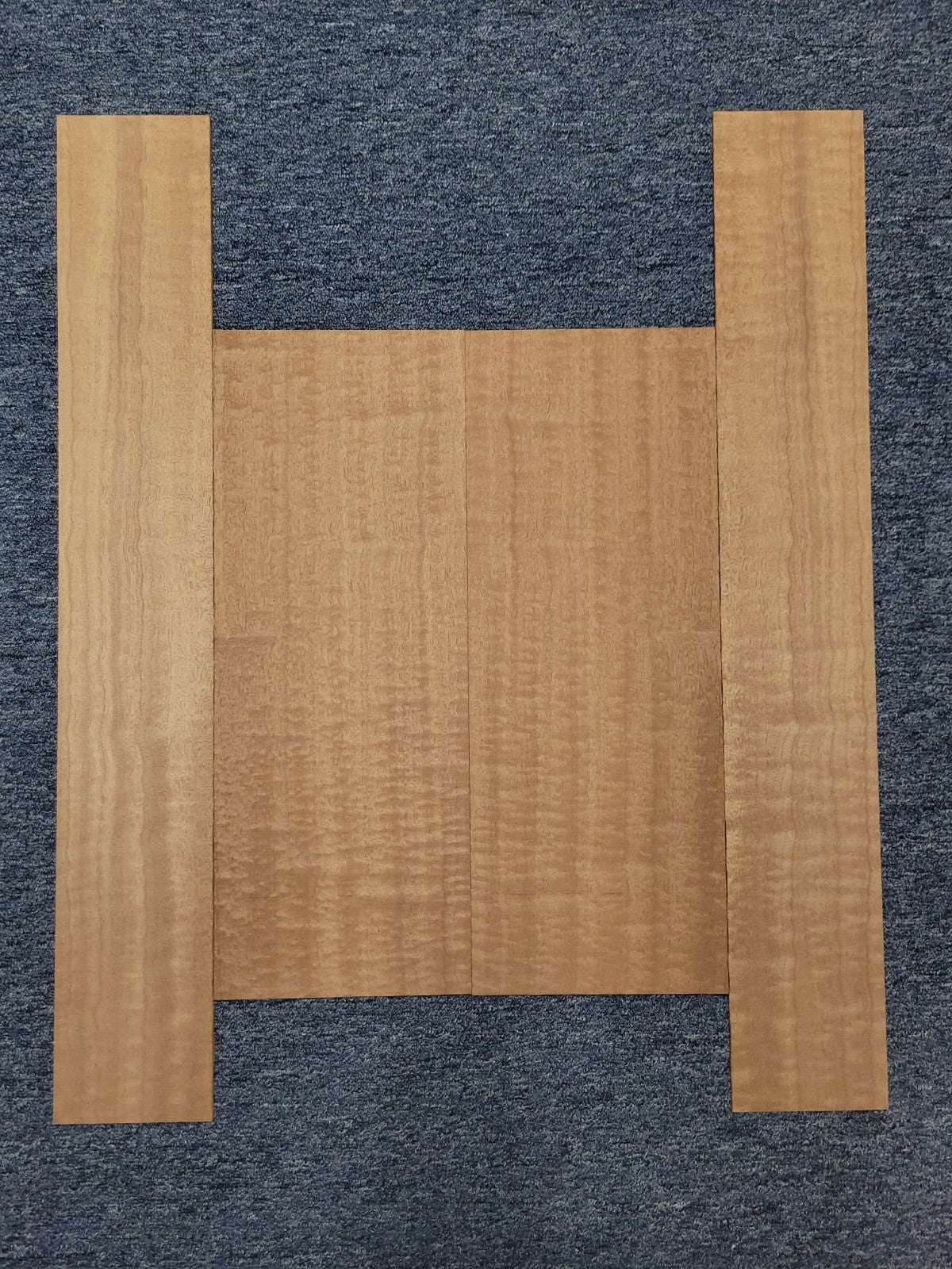 Figured sapele mahogany dreadnought back and side set.