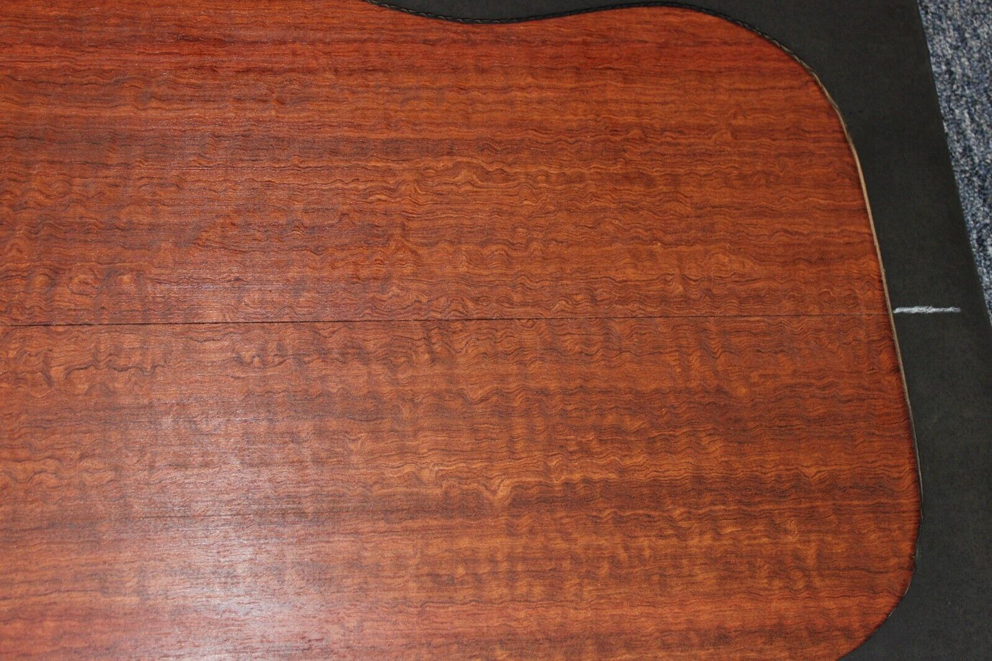 Figured bubinga dreadnought acoustic guitar back & side set.