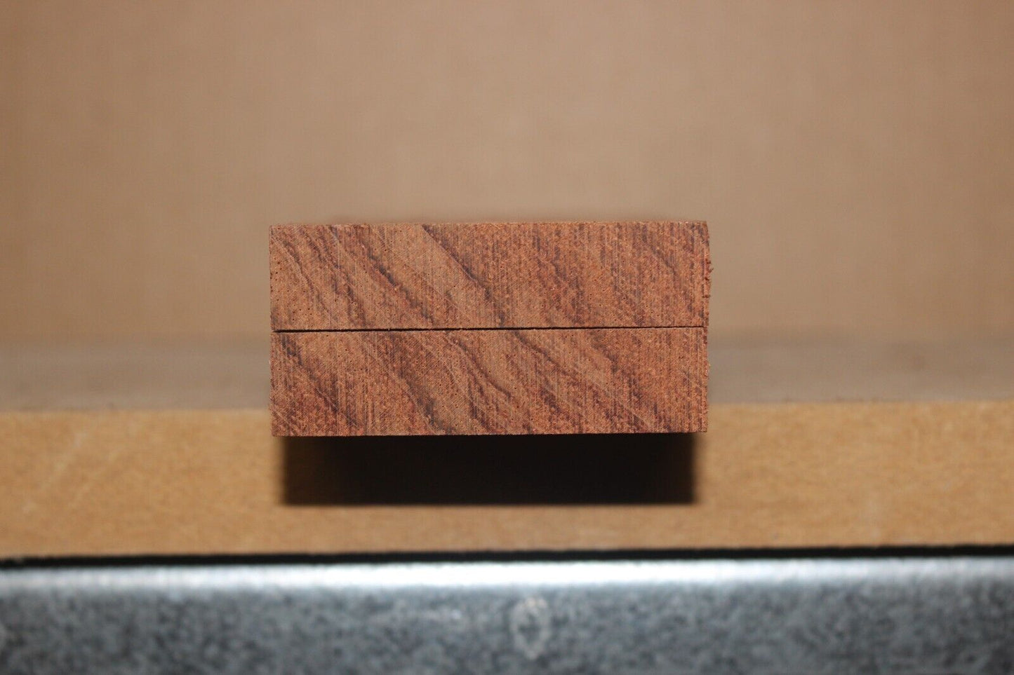 Bubinga knife scale, gun grip. 6 X 2 X 7/16"