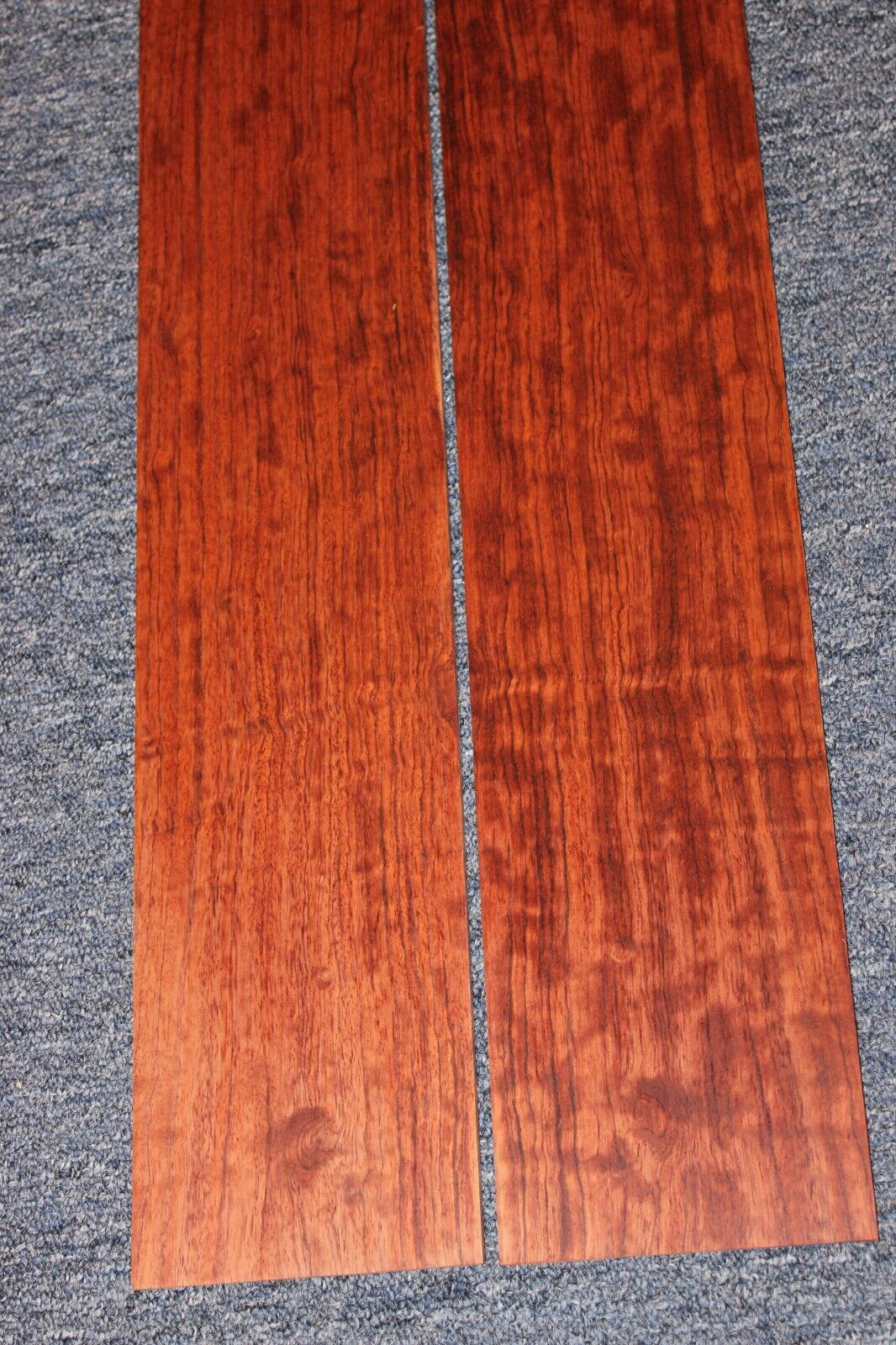 Figured bubinga dreadnought acoustic guitar back & side set. Fantastic color.