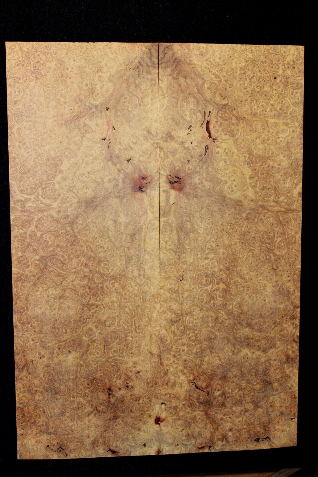 Amboyna burl book matched guitar top. Personal stash, stunning set.