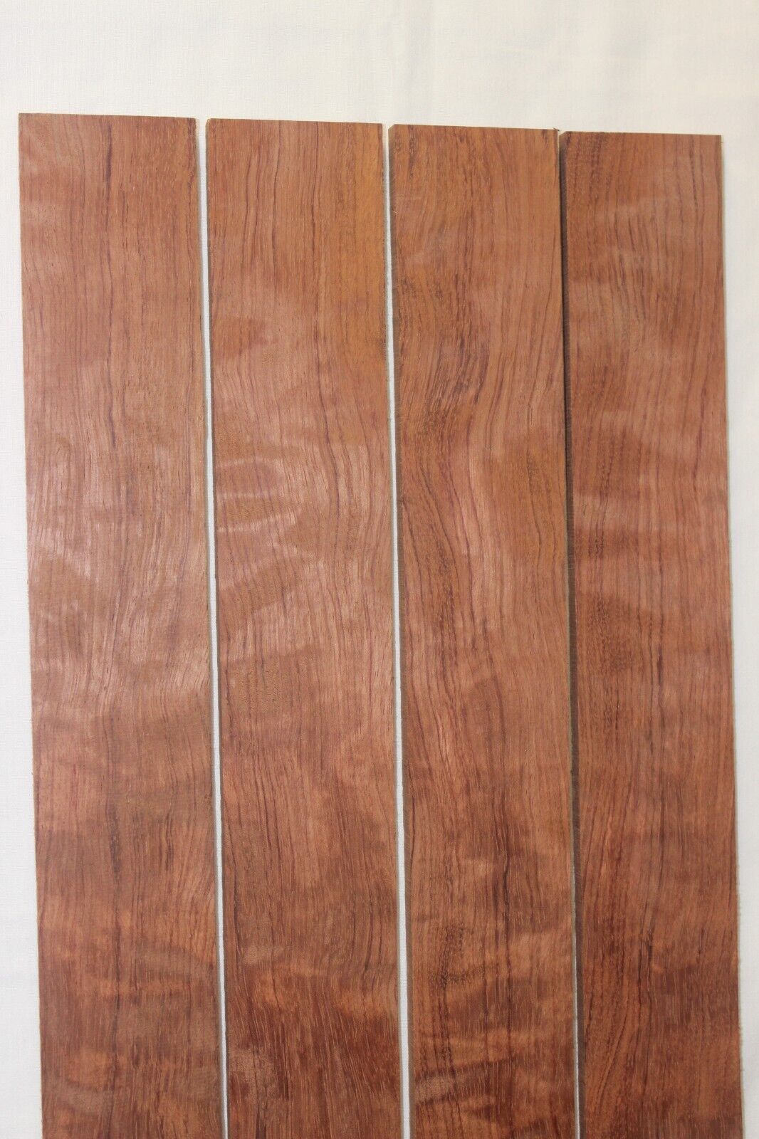 Figured bubinga guitar fingerboard blanks, sold individually.