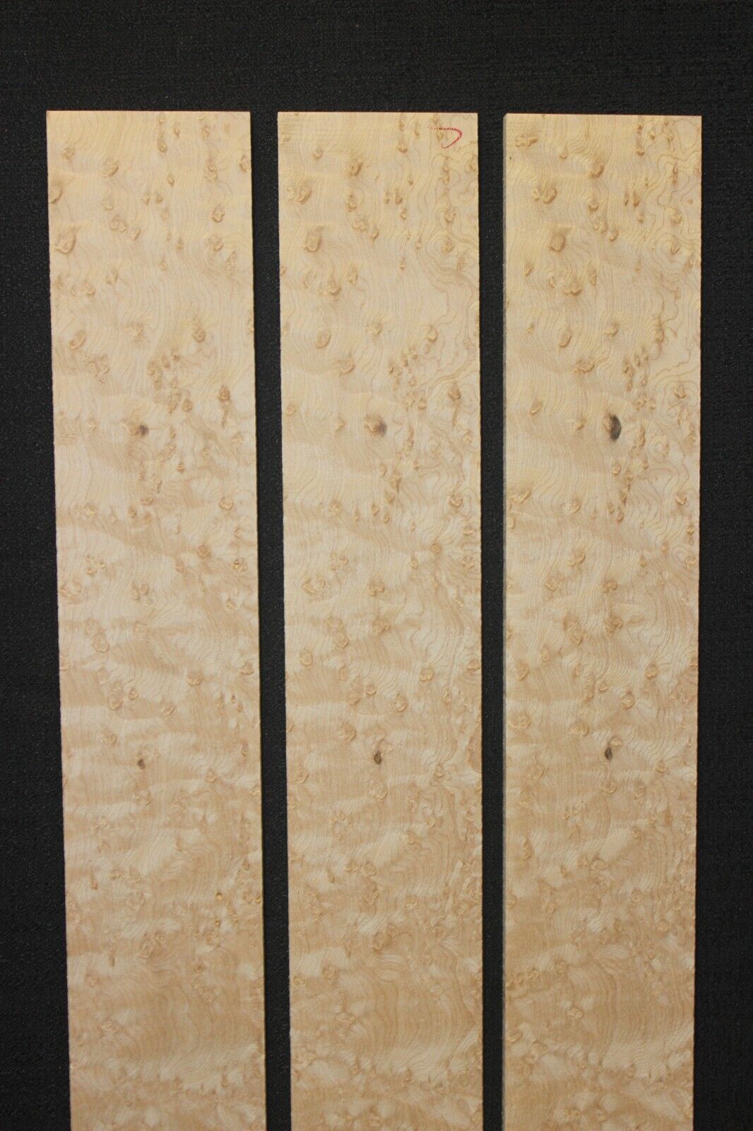 5A birdseye maple guitar fingerboard blanks, minor flaws, sold individually.