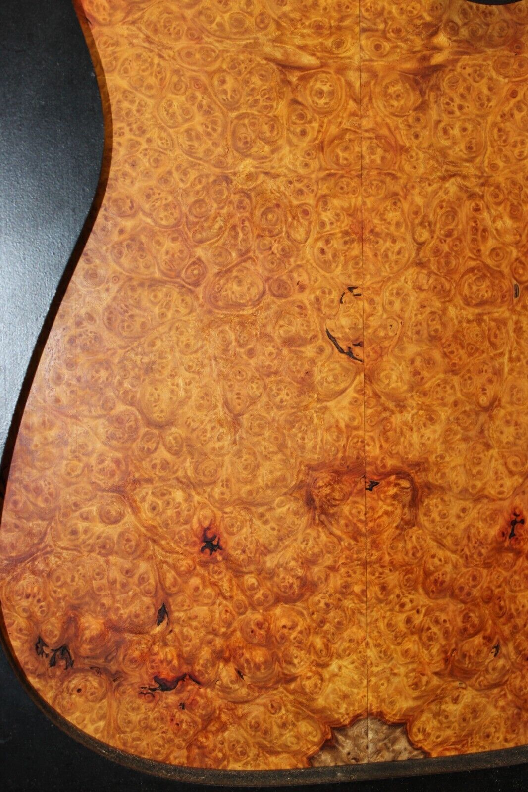 Amboyna burl book matched guitar top. Personal stash, stunning set.