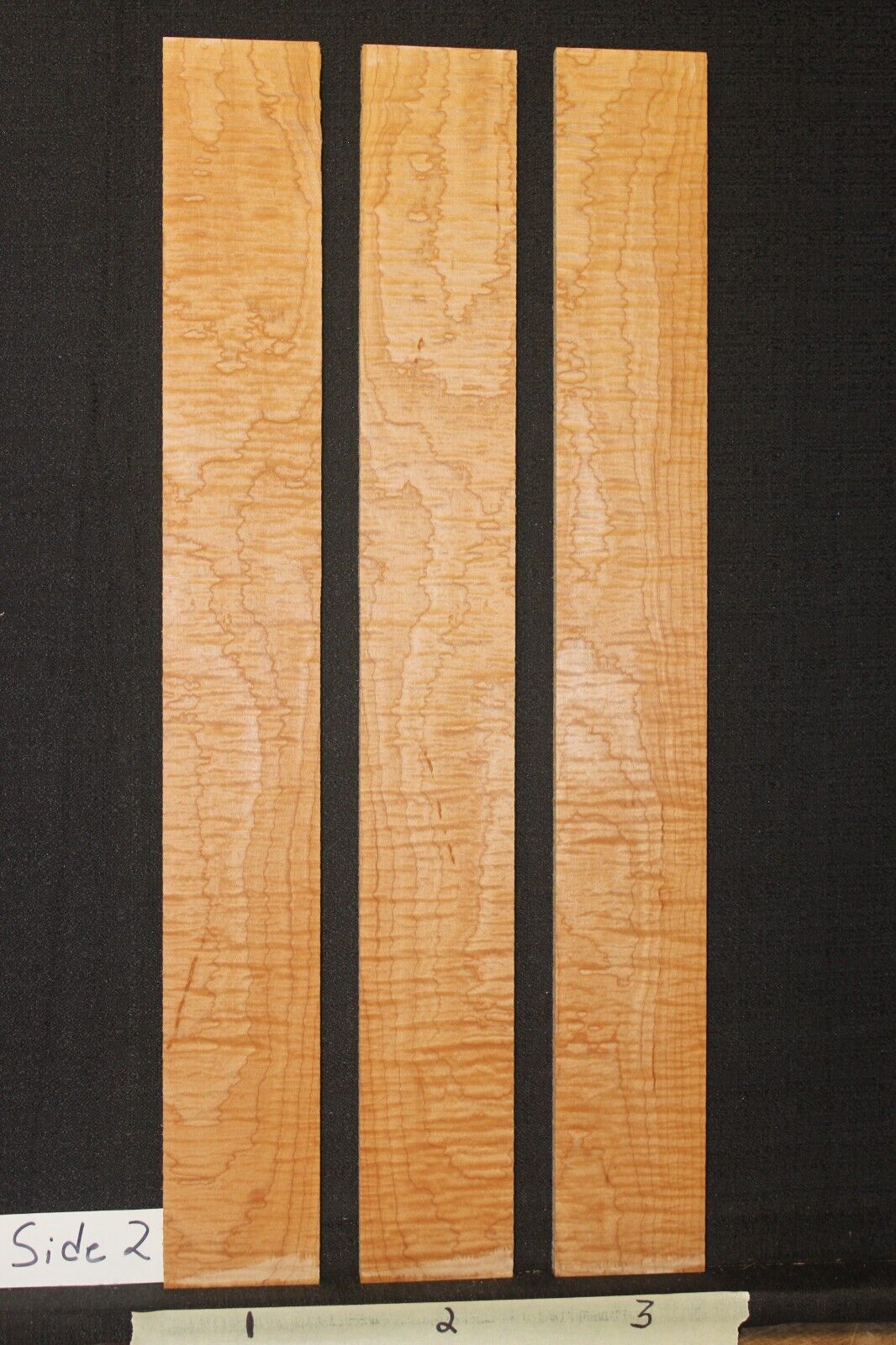 5A Curly hard maple guitar fingerboard blanks, sold individually.