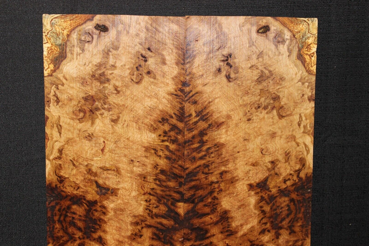 Smoked Scottish oak burl book matched guitar top. Personal stash piece.