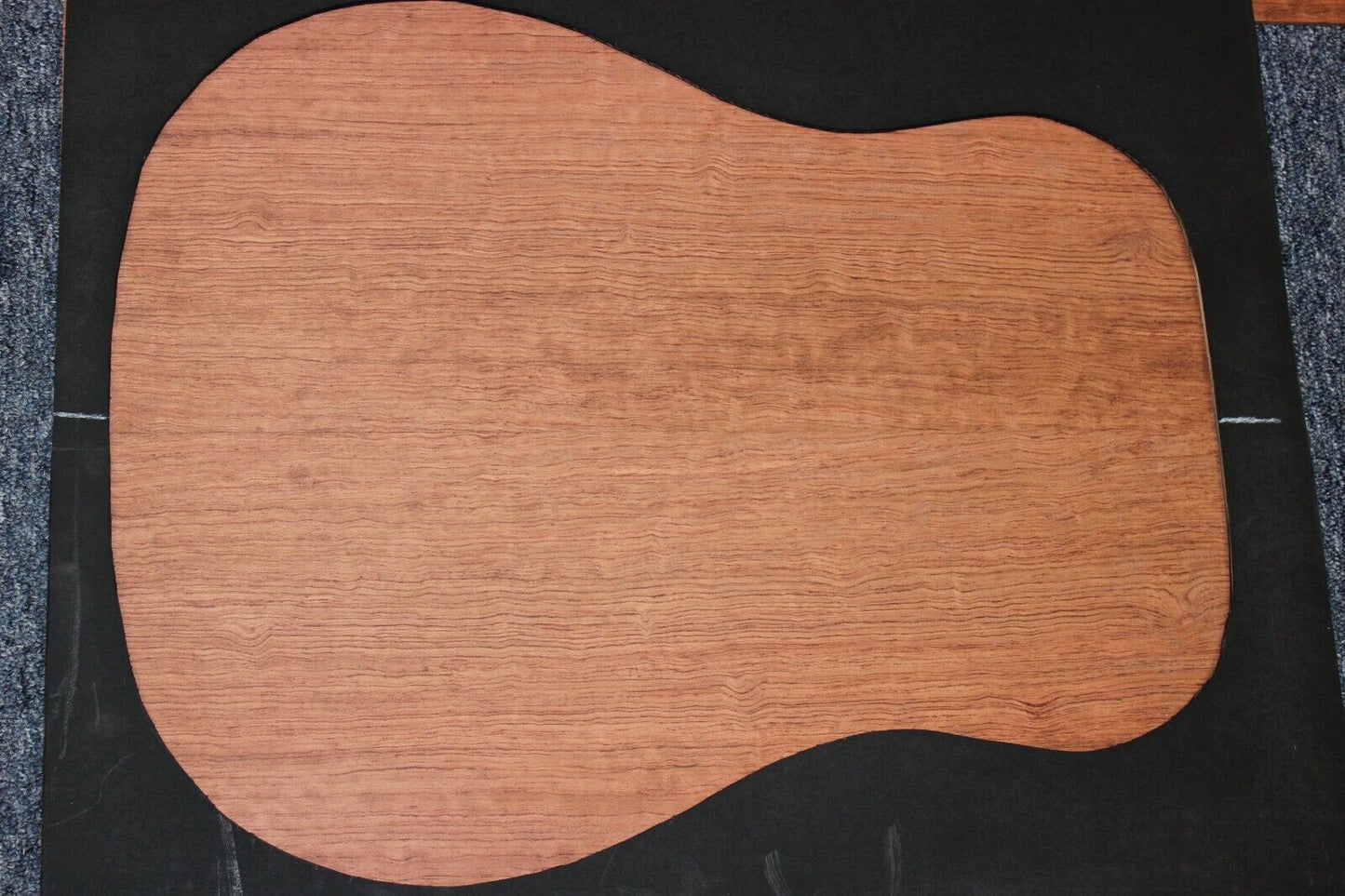 Figured bubinga dreadnought acoustic guitar back & side set. Fantastic color.