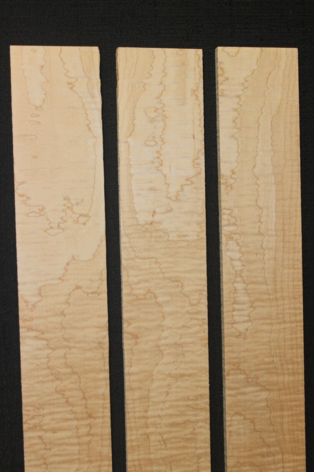 5A Curly hard maple guitar fingerboard blanks, sold individually.