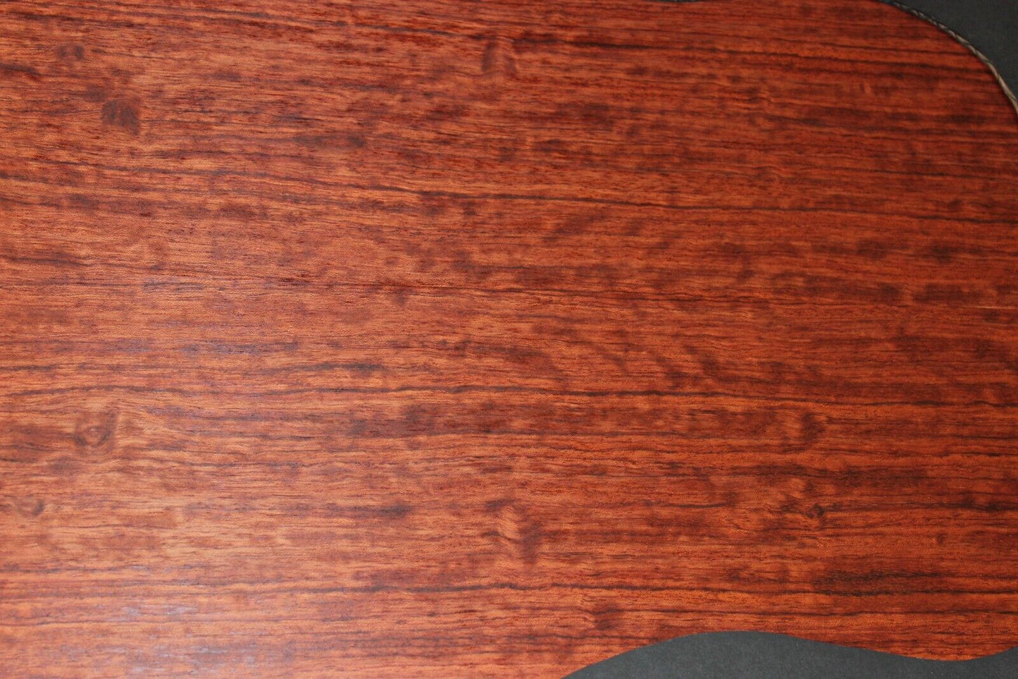 Figured bubinga dreadnought acoustic guitar back & side set. Fantastic color.