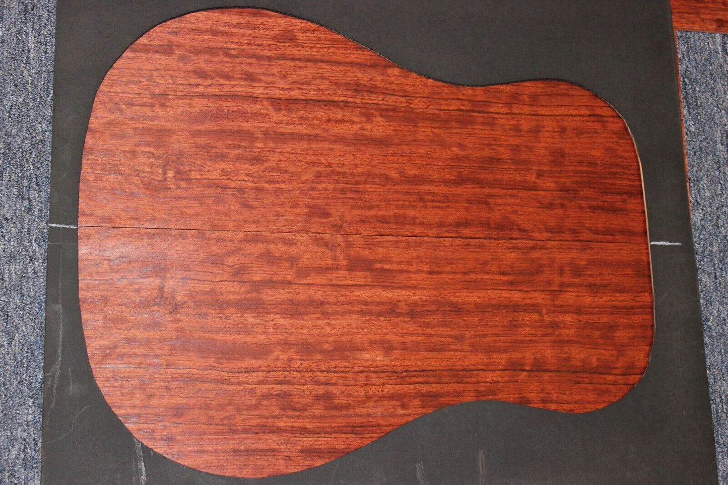 Figured bubinga dreadnought acoustic guitar back & side set. Fantastic color.
