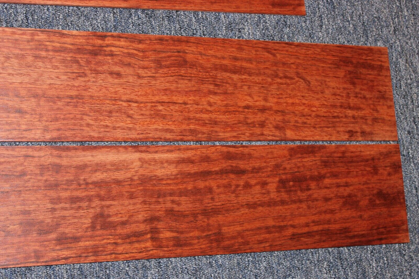 Figured bubinga dreadnought acoustic guitar back & side set. Fantastic color.