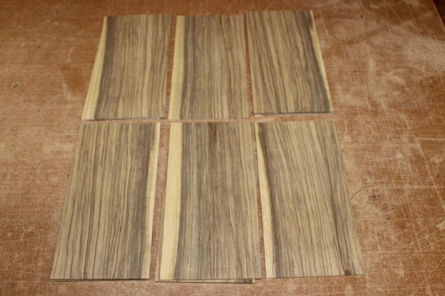 Quarter sawn black limba, korina headstock / peg head veneer. Sold individually