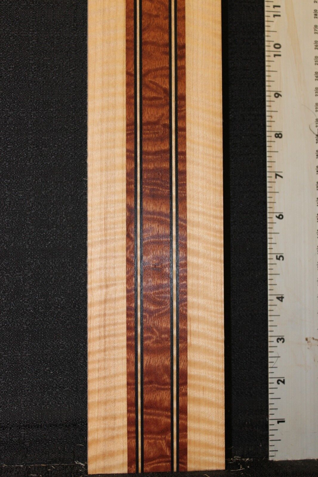 Quilted sapele, flame maple and wenge laminated guitar neck blank. AMAZING!!!
