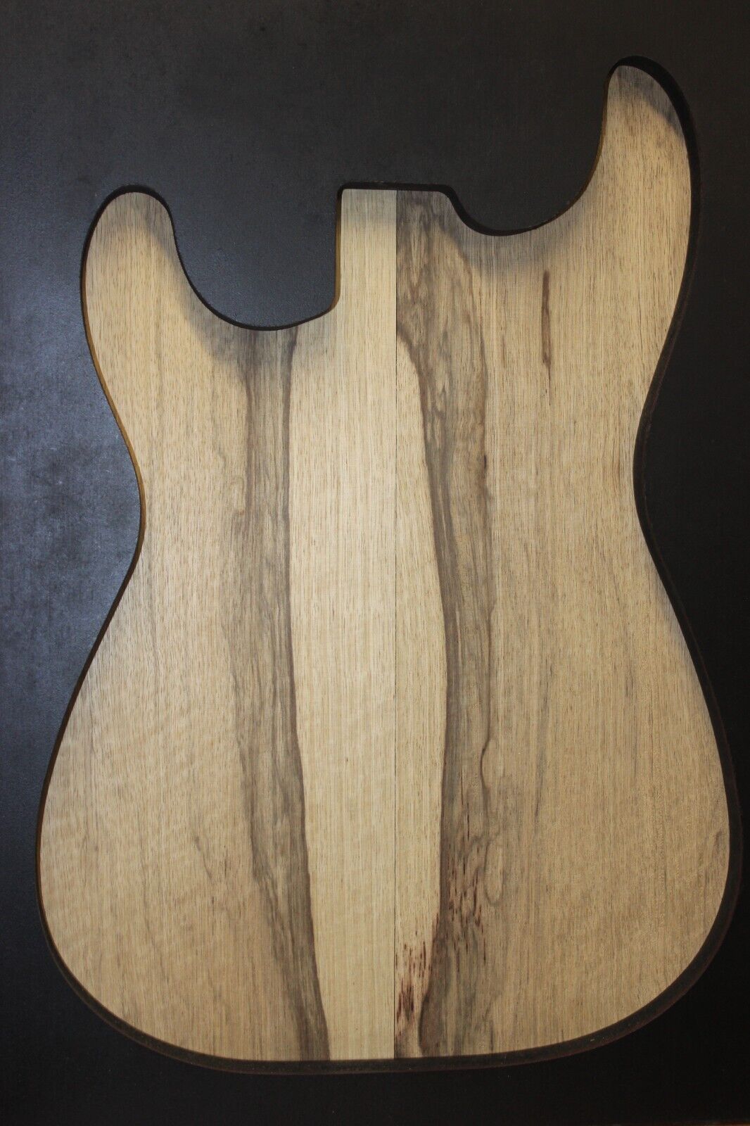 Black limba AKA korina guitar body blank 2 piece UN-GLUED. 1/4 saw, curly.