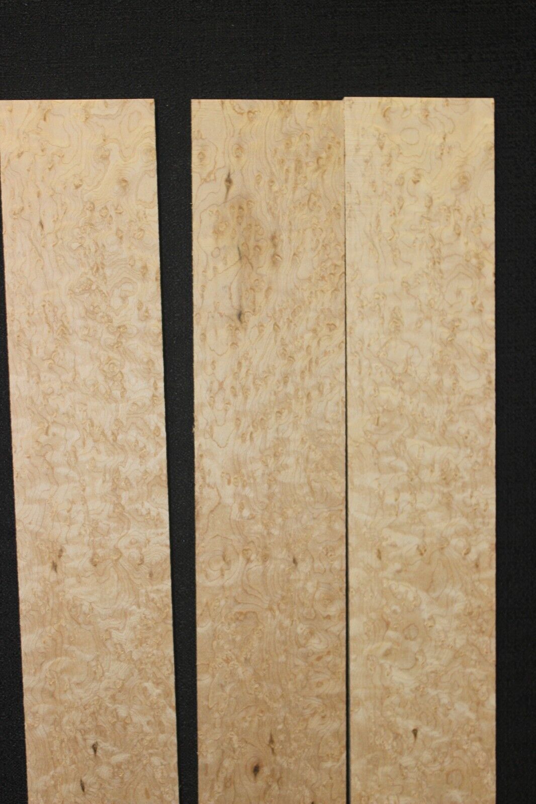 5A birdseye maple guitar fingerboard blanks, minor flaws, sold individually.