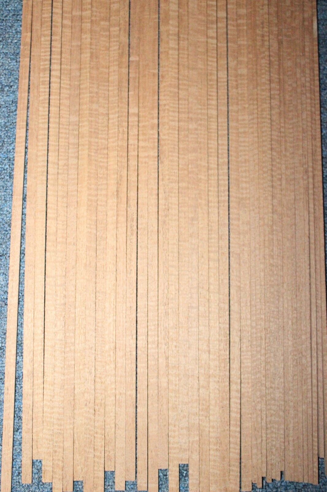 Curly genuine South American mahogany binding strips. Sold in sets of two.