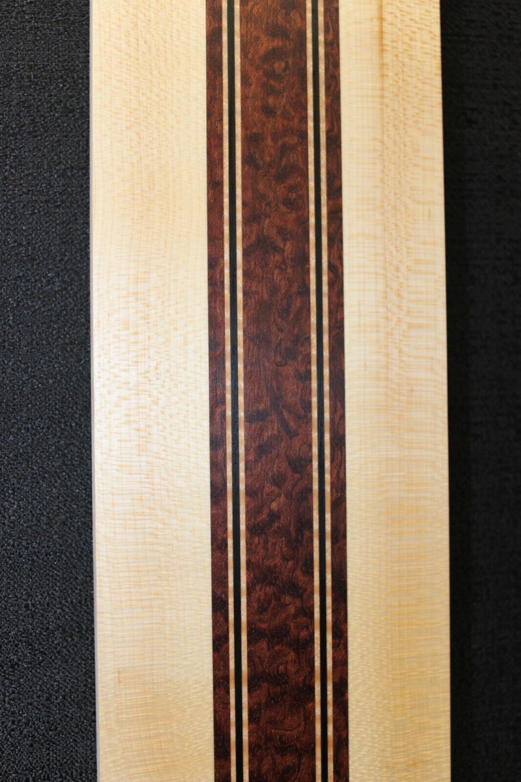 Pomelle bubinga, wenge, flame maple and hard maple guitar neck blank