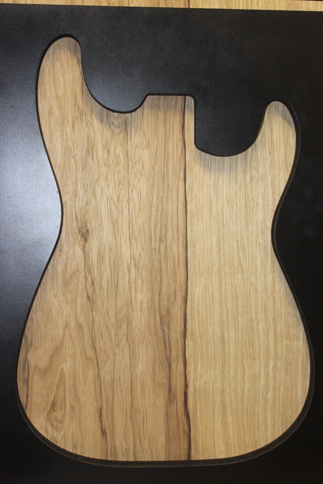 Black limba / korina one piece guitar body blank