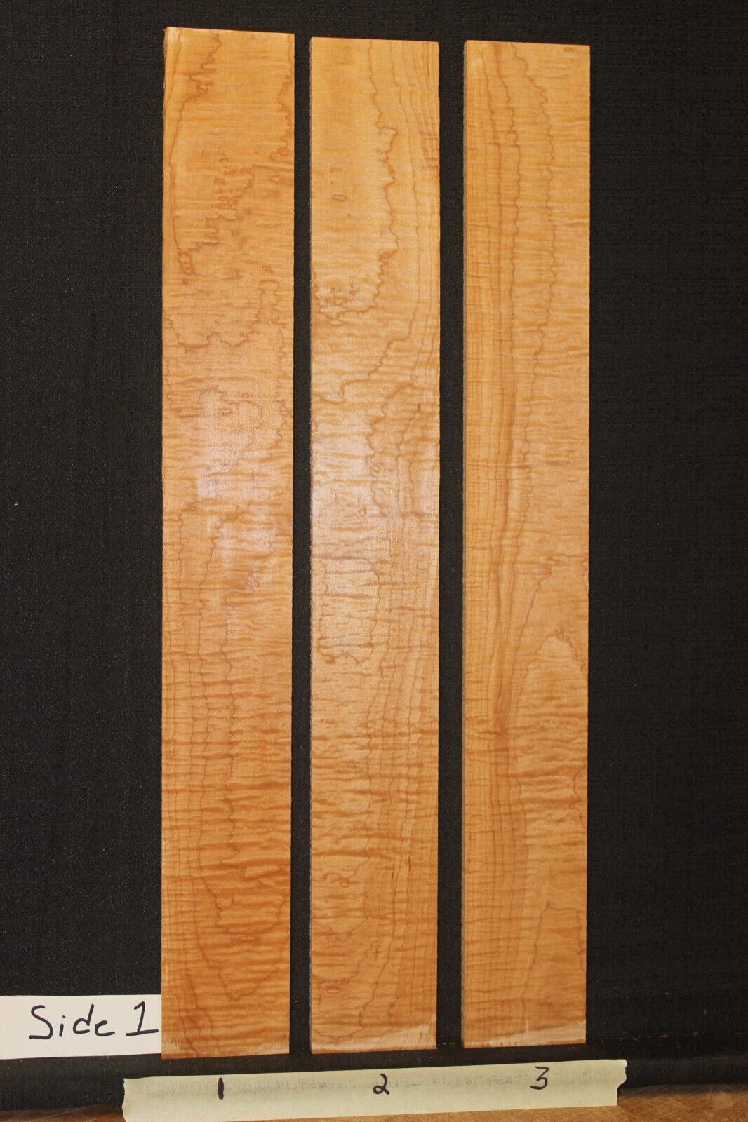 5A Curly hard maple guitar fingerboard blanks, sold individually.