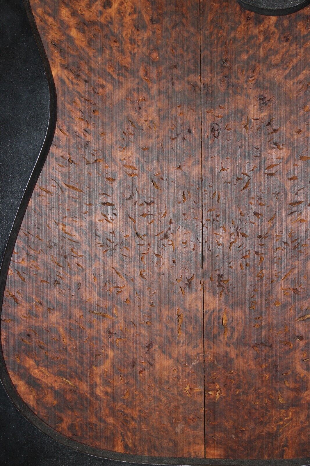 Smoked Scottish oak burl book matched guitar top. Personal stash piece.