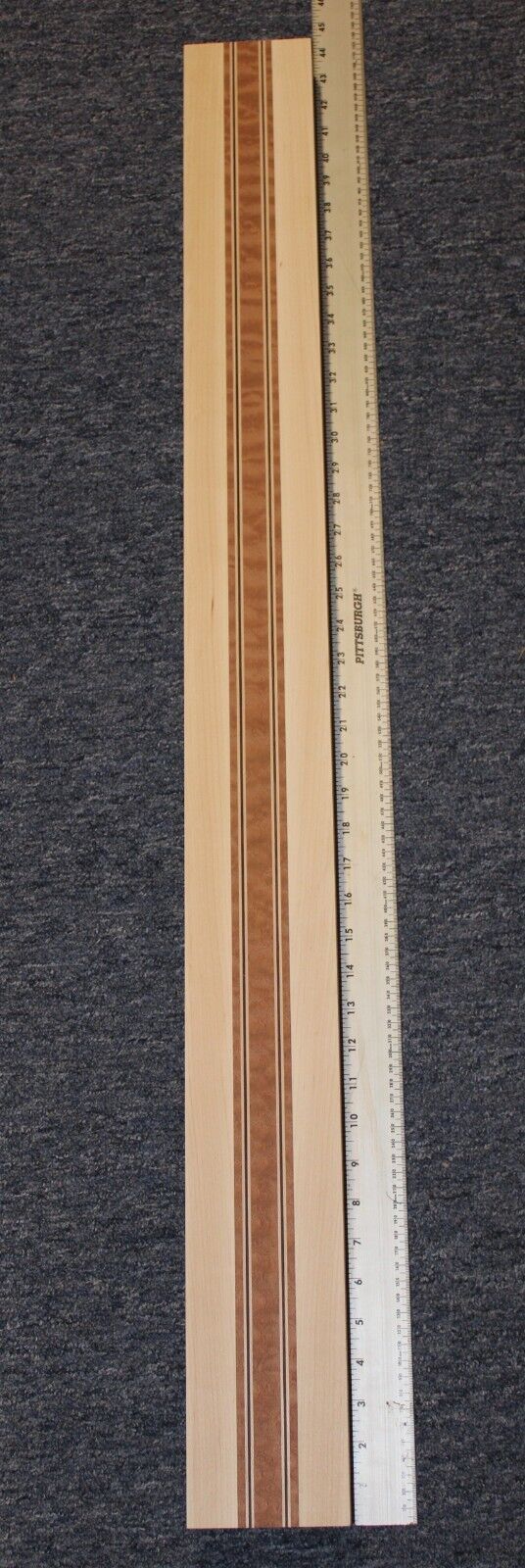 Quilted sapele, hard maple and wenge, guitar neck blank 43 X 4 X 1.90"