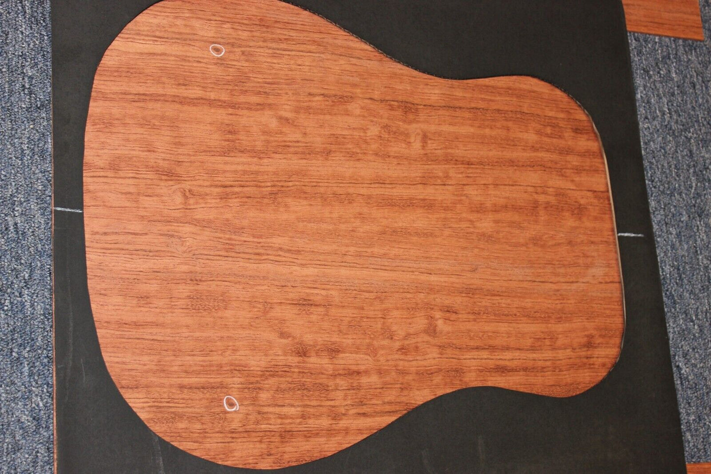 Figured bubinga dreadnought acoustic guitar back & side set. Fantastic color.