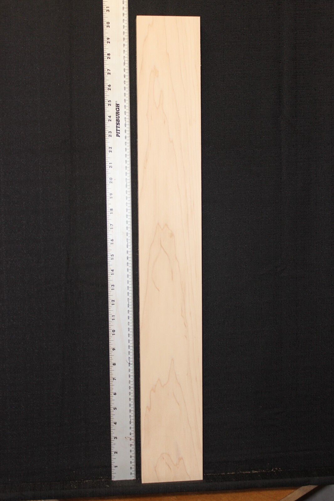 Hard / rock maple flat sawn guitar neck blank. 30 X 4 X 0.96" select grade.