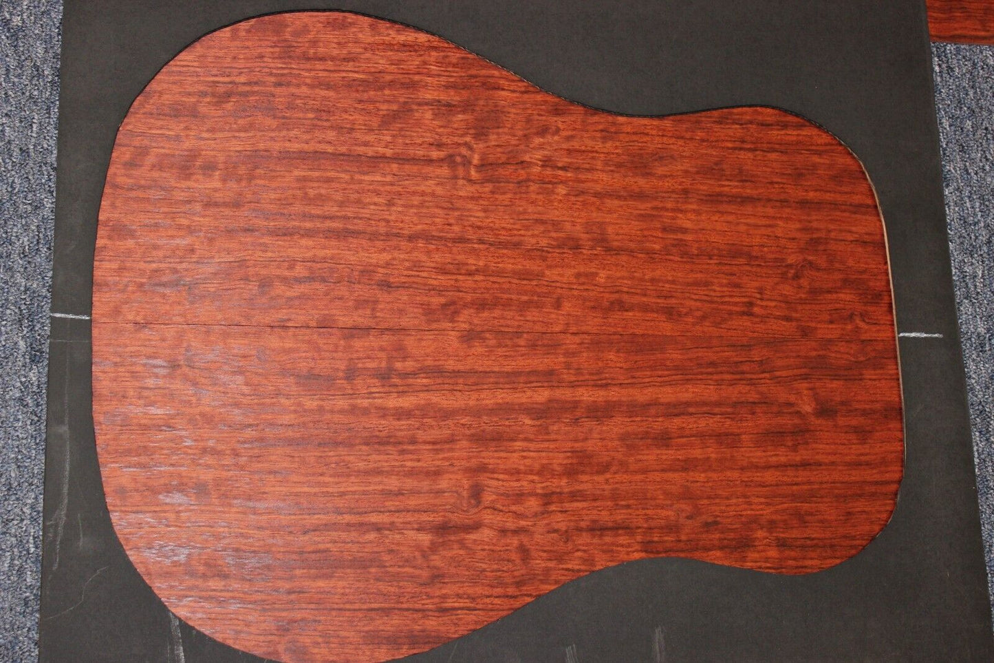Figured bubinga dreadnought acoustic guitar back & side set. Fantastic color.