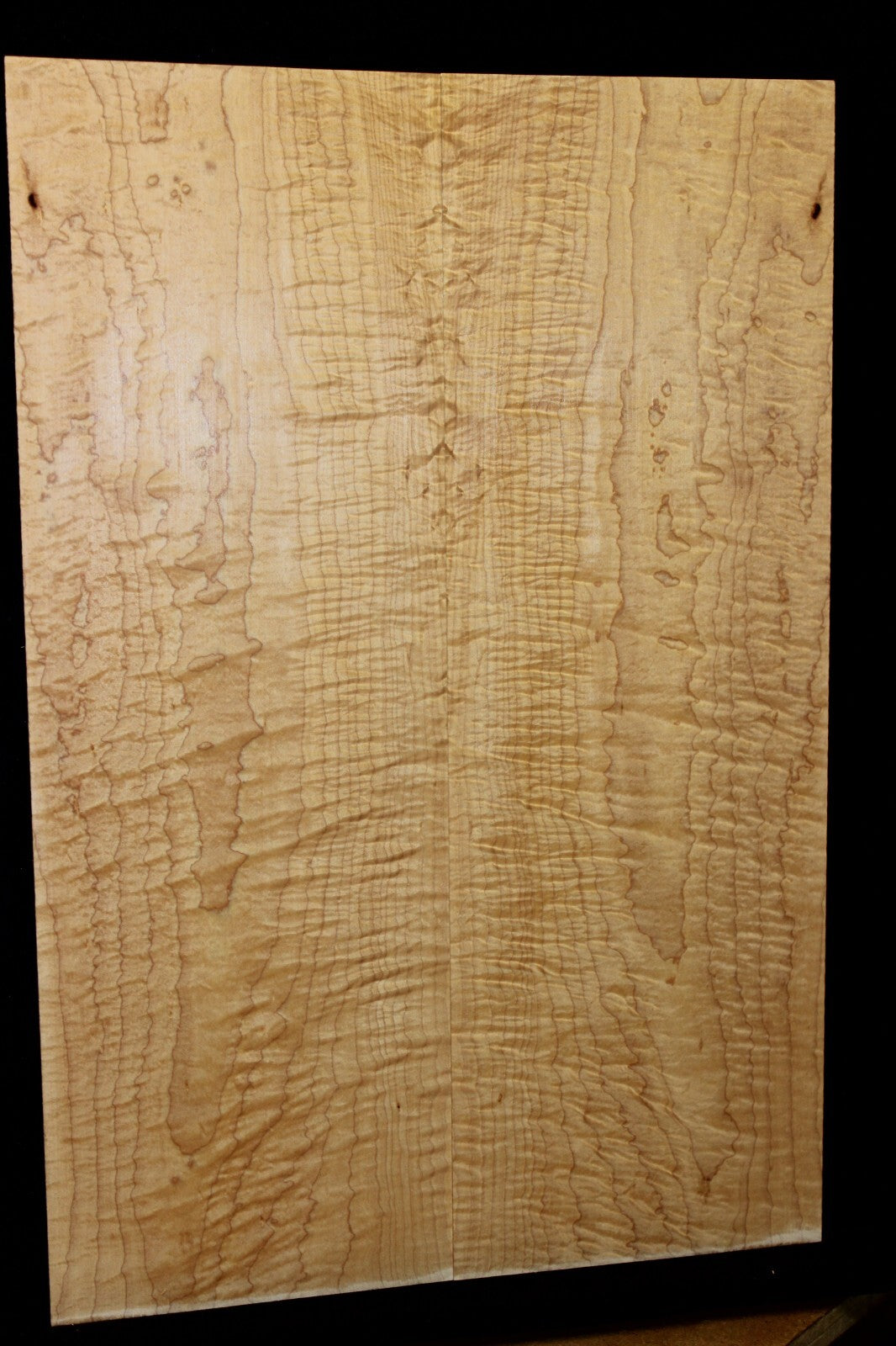 Hard curly maple book matched guitar top. 0.38" thick