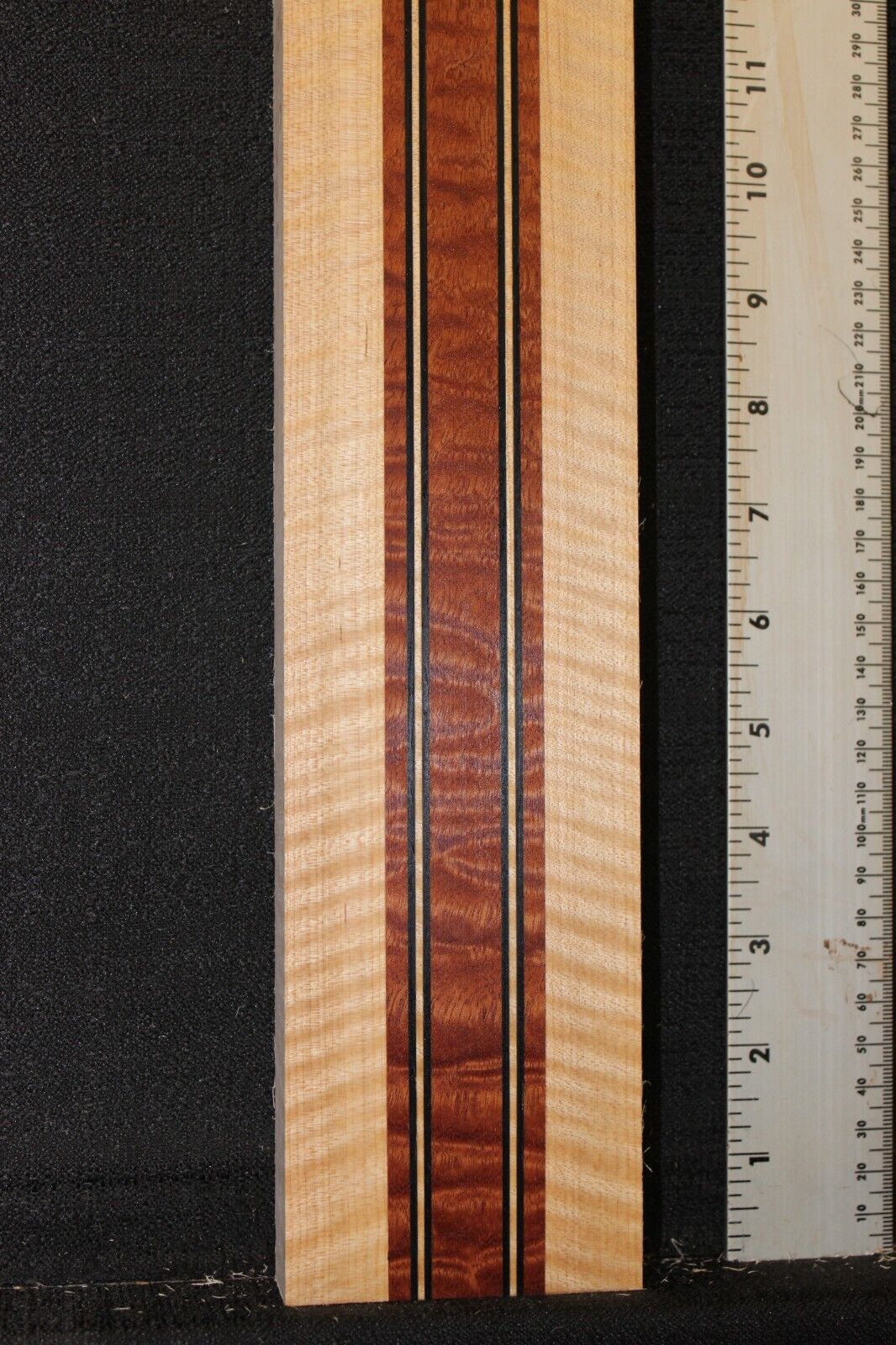 Quilted sapele, flame maple and wenge laminated guitar neck blank. AMAZING!!!