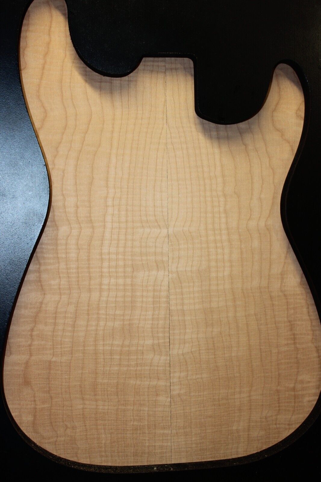Western flame / tiger maple guitar drop top. 20 X 14 X 0.26"