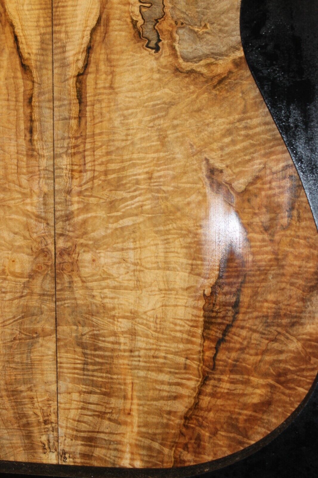 Figured ambrosia maple book matched guitar top. Stunning set