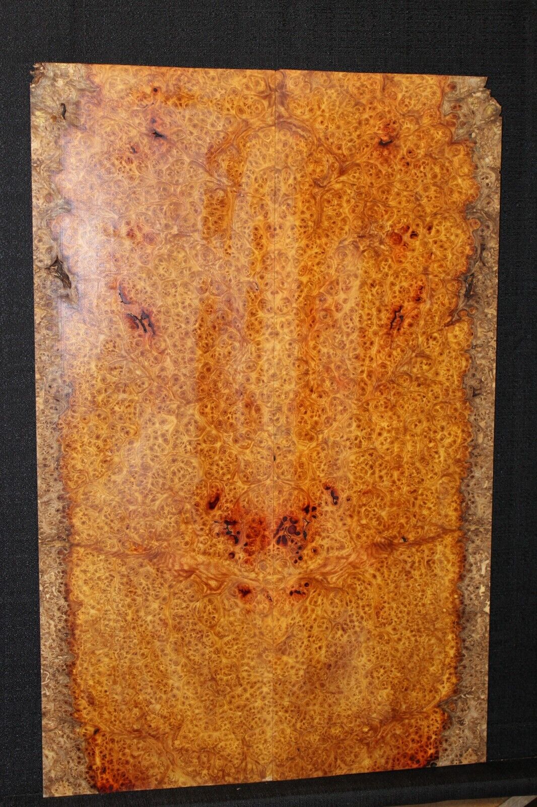 Amboyna burl book matched guitar top. Personal stash, stunning set.