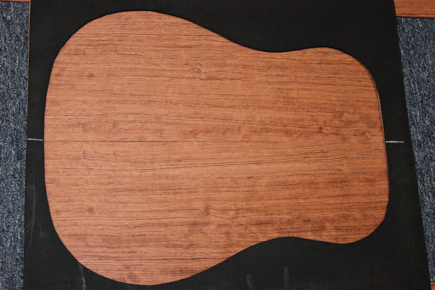 Figured bubinga dreadnought acoustic guitar back & side set. Fantastic color.