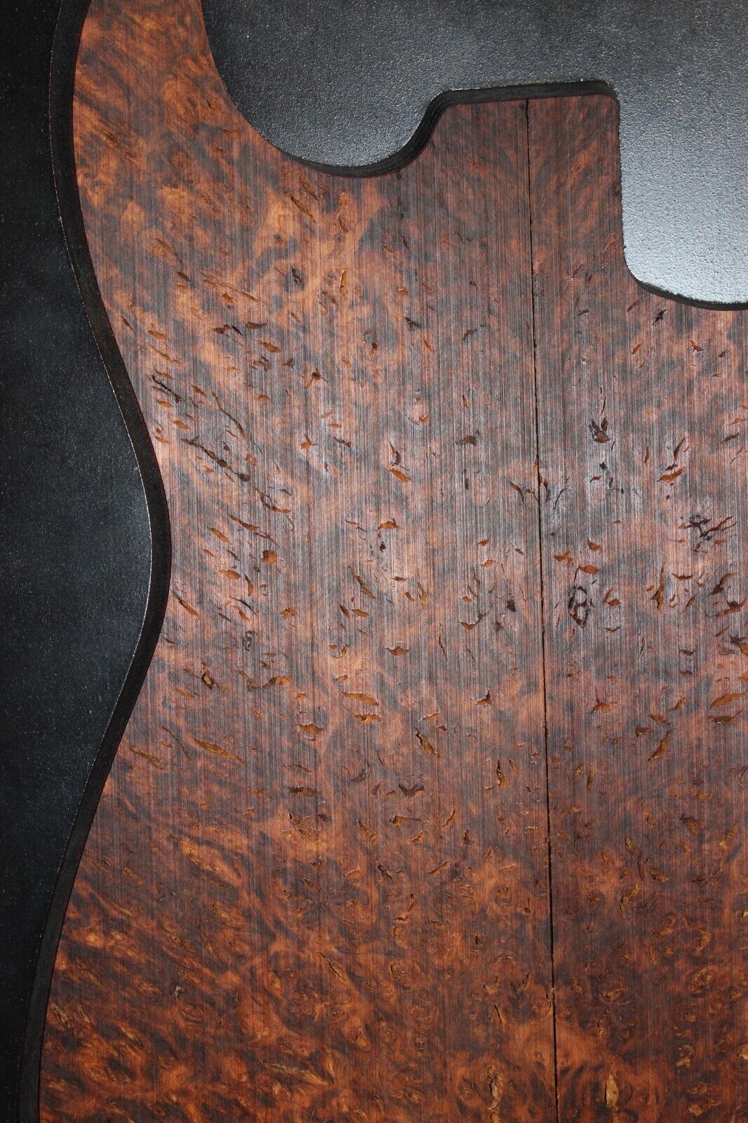 Smoked Scottish oak burl book matched guitar top. Personal stash piece.