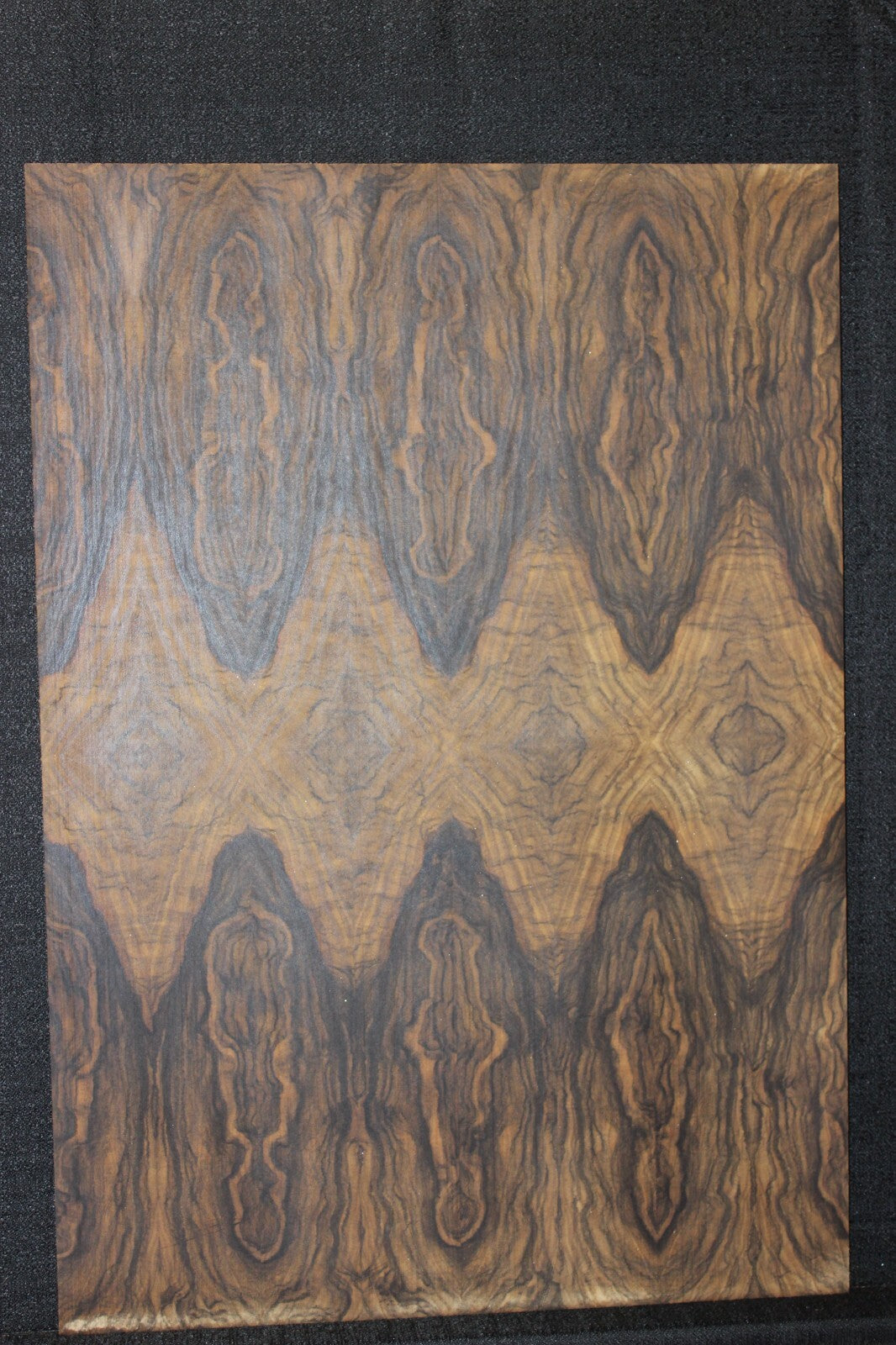 Multi book match black limba END GRAIN electric guitar top.