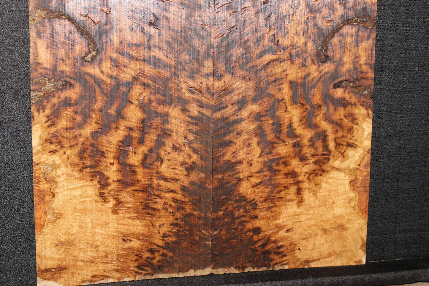 Smoked Scottish oak burl book matched guitar top. Personal stash piece.