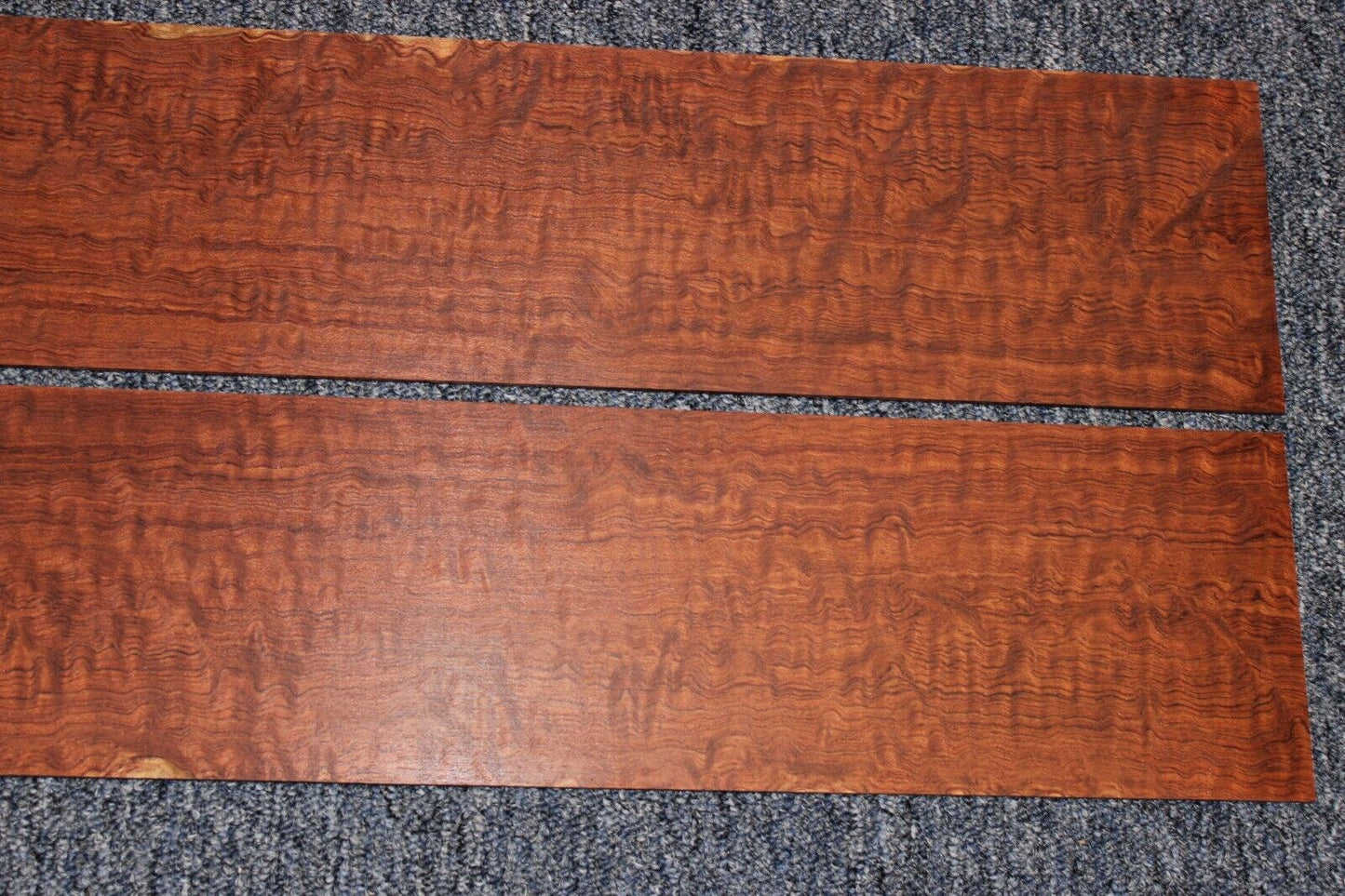 Figured bubinga dreadnought acoustic guitar back & side set.