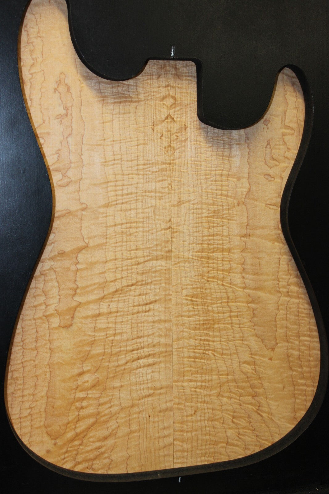 Hard curly maple book matched guitar top. 0.38" thick